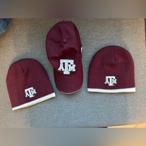 Young Men’s Set of 3 Texas A&M Hat/ Beanies-Maroon